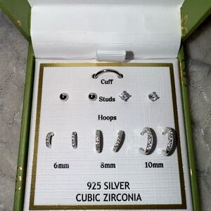 Elegant Silver Cubic Zirconia Jewelry Set